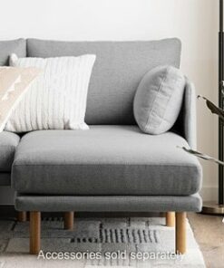 Burrow - Modern Field 2-Seat Sofa with Attachable Ottoman - Fog 1