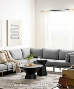 Burrow - Modern Field 4-Seat Sectional - Fog 1