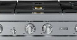 Dacor - Transitional 48" Built-In Gas Rangetop with 6 Burners - Silver Stainless Steel