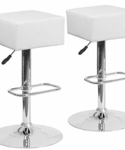Flash Furniture - Daniel Contemporary Vinyl Barstool (set of 2) - White