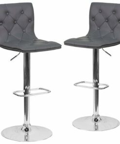 Flash Furniture - Sammie Contemporary Vinyl Barstool (set of 2) - Gray