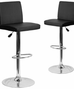 Flash Furniture - Avery Contemporary Vinyl Barstool (set of 2) - Black