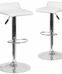 Flash Furniture - Alice Contemporary Vinyl Barstool (set of 2) - White