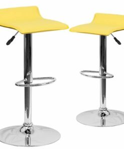 Flash Furniture - Athens Contemporary Vinyl Barstool (set of 2) - Yellow