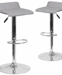 Flash Furniture - Alice Contemporary Vinyl Barstool (set of 2) - Gray
