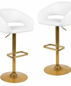 Flash Furniture - Erik Contemporary Vinyl Barstool (set of 2) - White