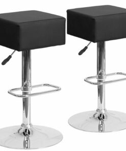 Flash Furniture - Daniel Contemporary Vinyl Barstool (set of 2) - Black