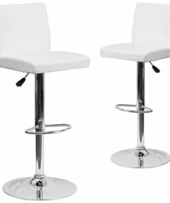 Flash Furniture - Avery Contemporary Vinyl Barstool (set of 2) - White
