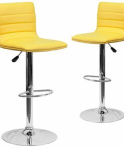 Flash Furniture - Vincent Contemporary Vinyl Barstool (set of 2) - Yellow