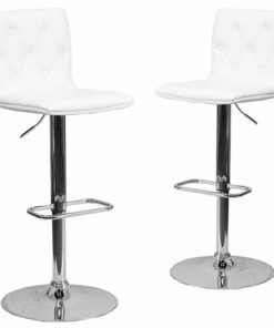 Flash Furniture - Sammie Contemporary Vinyl Barstool (set of 2) - White