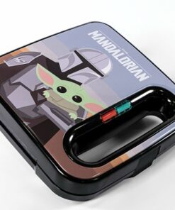Uncanny Brands Star Wars The Mandalorian Grilled Cheese Maker  a Mandalorian Kitchen Appliance - Blue