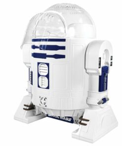 Uncanny Brands Star Wars R2D2 Popcorn Maker- Fully Operational Droid Kitchen Appliance - White