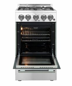 Forno Appliances - Lamazze 2.05 Cu. Ft. Freestanding Gas Range with LP Conversion Kit - Silver