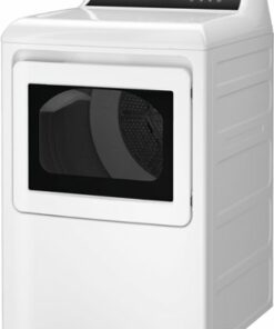 GE - 7.4 cu. ft. Top Load Gas Dryer with Sensor Dry - White on White