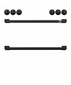 Handle and Knob Set for Café Front Control Gas Range - Flat Black