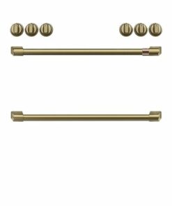 Café - Handle and Knob Set for Front Control Gas Range - Brushed Brass