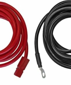 Renogy - 10’ Anderson PP75 and 3/8” Lugs 6AWG Adapter - Black