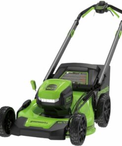Greenworks - 21" 80 Volt Mower, 13" String Trimmer, & 730 CFM Blower (4Ah battery & charger included) - Ultimate Outdoor Combo Kit - Green