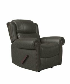 ProLounger - Di'Onna Extra Large Distressed Faux Leather Wall Hugger Reclining Chair - Fog Gray