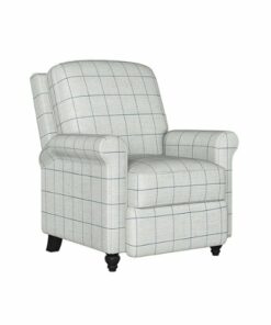 ProLounger - Lehnor Farmhouse Linen Pushback Recliner Chair - Denim Blue