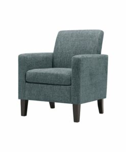 Handy Living - Janson Transitional Multi-warp Chenille Armchair (Set of 2) - Carribean Blue