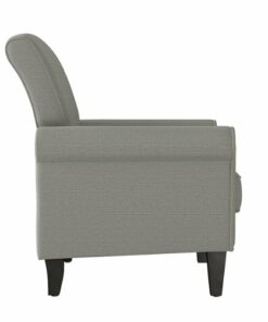 Handy Living - Janet Traditional Linen Armchair with Nailheads - Dove Gray