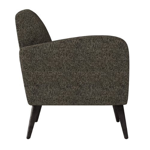 Handy Living - Kenneth Mid-Century Modern Chenille Armchair Espresso Finish Legs - Bark