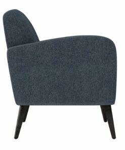 Handy Living - Kenneth Mid-Century Modern Chenille Armchair Espresso Finish Legs - Blue