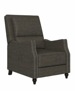ProLounger - Basalt Distressed Faux Leather Pushback Recliner Chair - Fog Gray