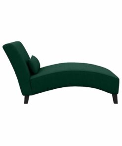 Handy Living - Collins Contemporary Chaise with Lumbar Pillow - Emerald Green