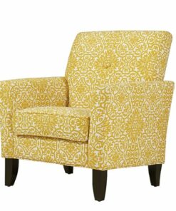 Handy Living - Adrian Transitional Damask Armchair - Gold