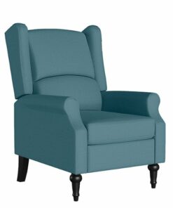 ProLounger - Schryer Wingback Pushback Recliner - Medium Blue