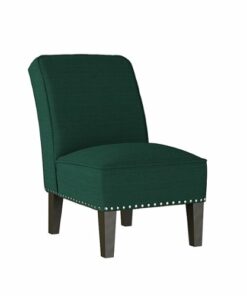 Handy Living - Bryce Transitional Armless Linen Accent Chairs (set of 2) - Emerald Green