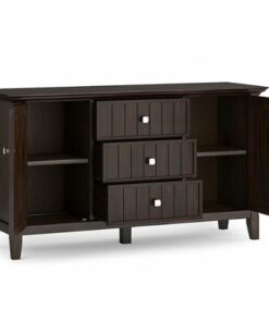 Simpli Home - Bedford Sideboard Buffet - Dark Tobacco Brown