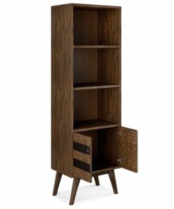 Simpli Home - Clarkson Bookcase with Storage - Rustic Natural Aged Brown