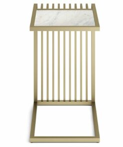 Simpli Home - Dorval Marble C Table - Gold