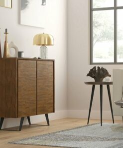 Simpli Home - Lowry Medium Storage Cabinet - Rustic Natural Aged Brown