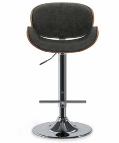 Simpli Home - Marana Bentwood Adjustable Height Gas Lift Bar Stool - Distressed Grey