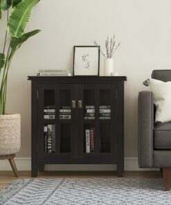 Simpli Home - Artisan Low Storage Cabinet - Hickory Brown