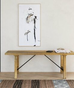 Simpli Home - Harvey Solid Mango Wood 47 inch Wide Industrial Contemporary Bench in - Natural