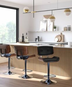 Simpli Home - Holland Adjustable Bar Stool - Black