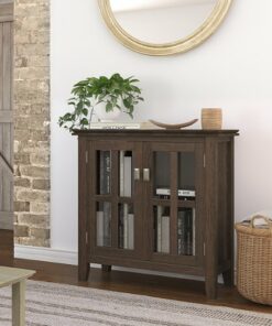 Simpli Home - Artisan Low Storage Cabinet - Farmhouse Brown