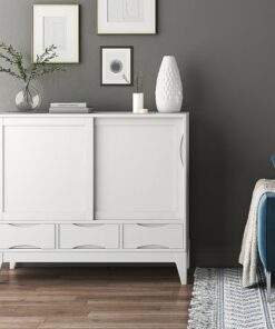 Simpli Home - Harper Medium Storage Cabinet - White