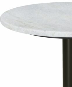 Simpli Home - Evans  Marble Side Table - White