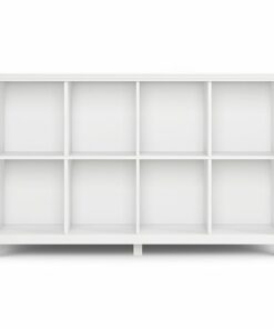 Simpli Home - Acadian 8 Cube Storage Sofa Table - White