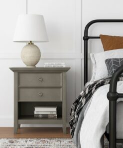 Simpli Home - Amherst Bedside Table - Farmhouse Grey