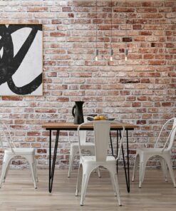 Simpli Home - Fletcher Metal Dining Side Chair (Set of 2) - Distressed White