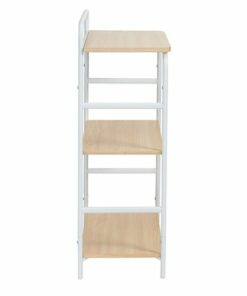 Honey-Can-Do - 3-Tier Wood and Metal Small Shelf - White