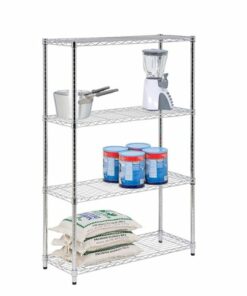 Honey-Can-Do - 4-Tier Heavy-Duty Adjustable Shelving Unit - Chrome