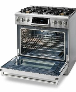 Thor Kitchen - 6.0 cu. Ft. Freestanding Gas Range with True Convection and Self Cleaning - Silver